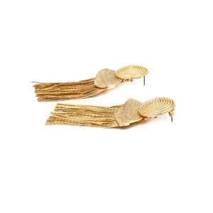 Gold Color Fringe Earrings