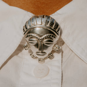 Nia Silver Button Cover
