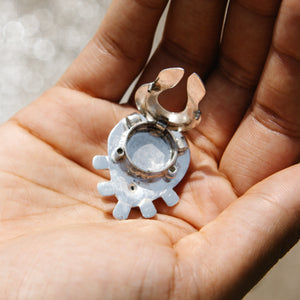 Nia Silver Button Cover