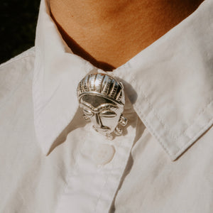 Nia Silver Button Cover