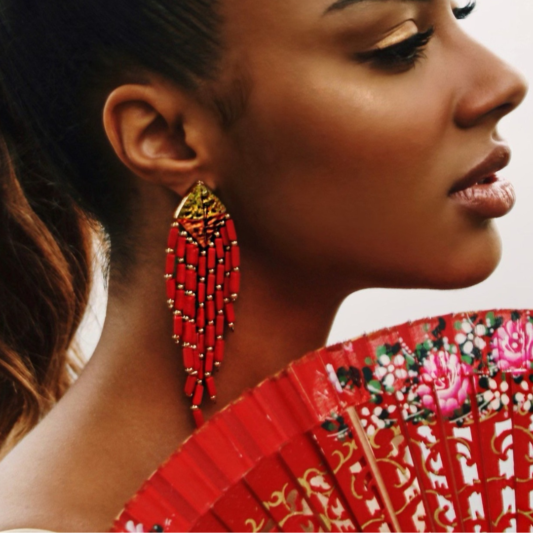 Red earrings  Leshya  4142554