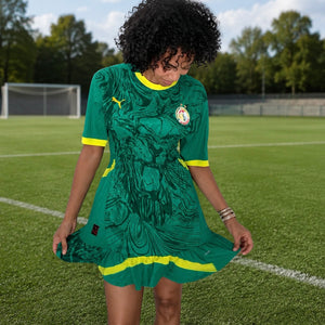 Upcycled Senegal Soccer Jersey Dress