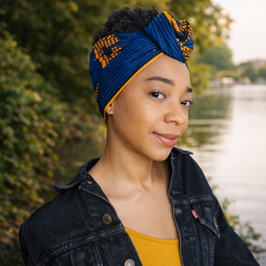 Queen Headwrap (Dark Blue)