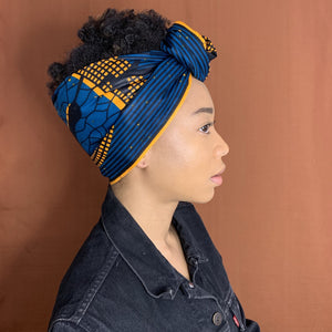 Queen Headwrap (Dark Blue)